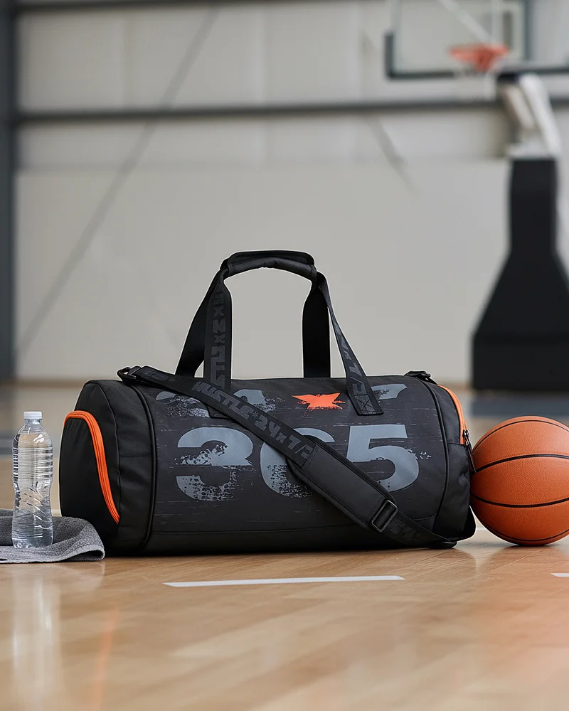 بيواكوف Unisex Black 24 X 7 365 Typography Duffel Bag